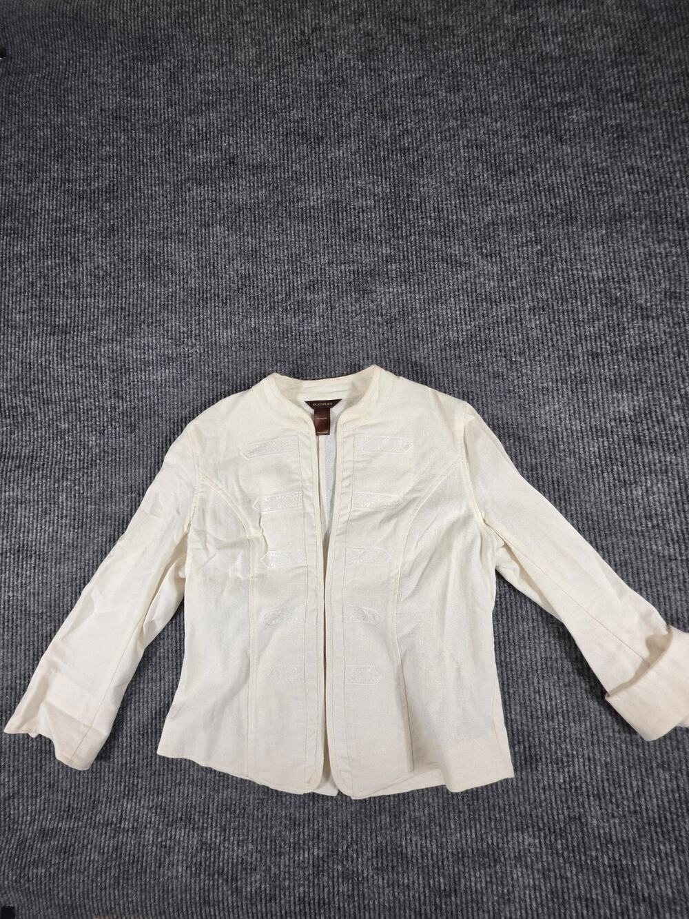 Multiples Women's Linen Jacket Long Sleeve Size Medium